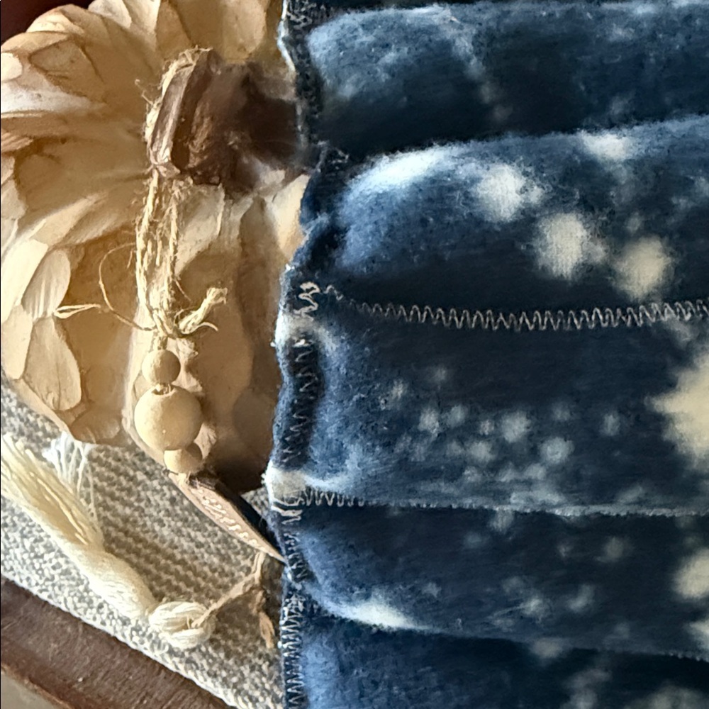 Handmade Blue Star Patterned Fleece Hot/Cold Rice Neck Pad - Picture 3 of 3